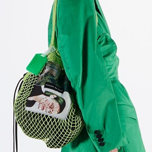 Handbags Barbara Bologna BB Sack Bag Green Woven Sack Sea Green