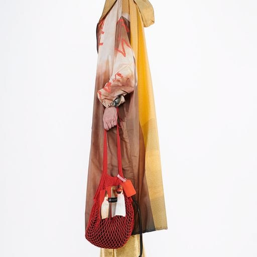 Handbags Barbara Bologna BB Sack Bag Red Woven Sack White Smoke