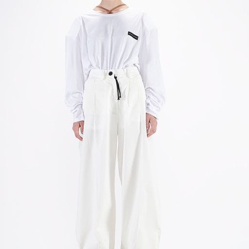 Pants Barbara Bologna New BB Pants White Wide Leg White Smoke