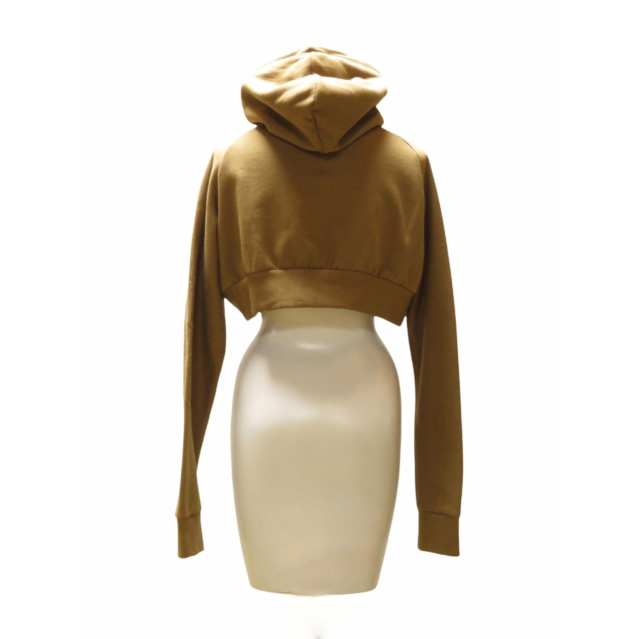Shirts & Tops Barbara Bologna Short Graphic Hoodie Cotton Cropped Hoodie Dark Olive Green