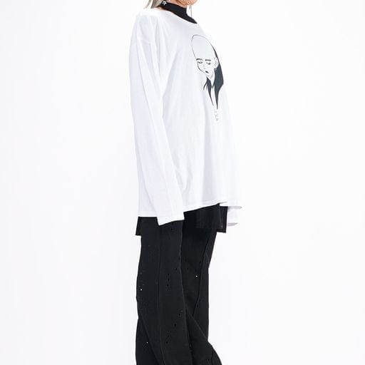 T-Shirt Barbara Bologna P Basic T-Shirt White Graphic Cotton Black