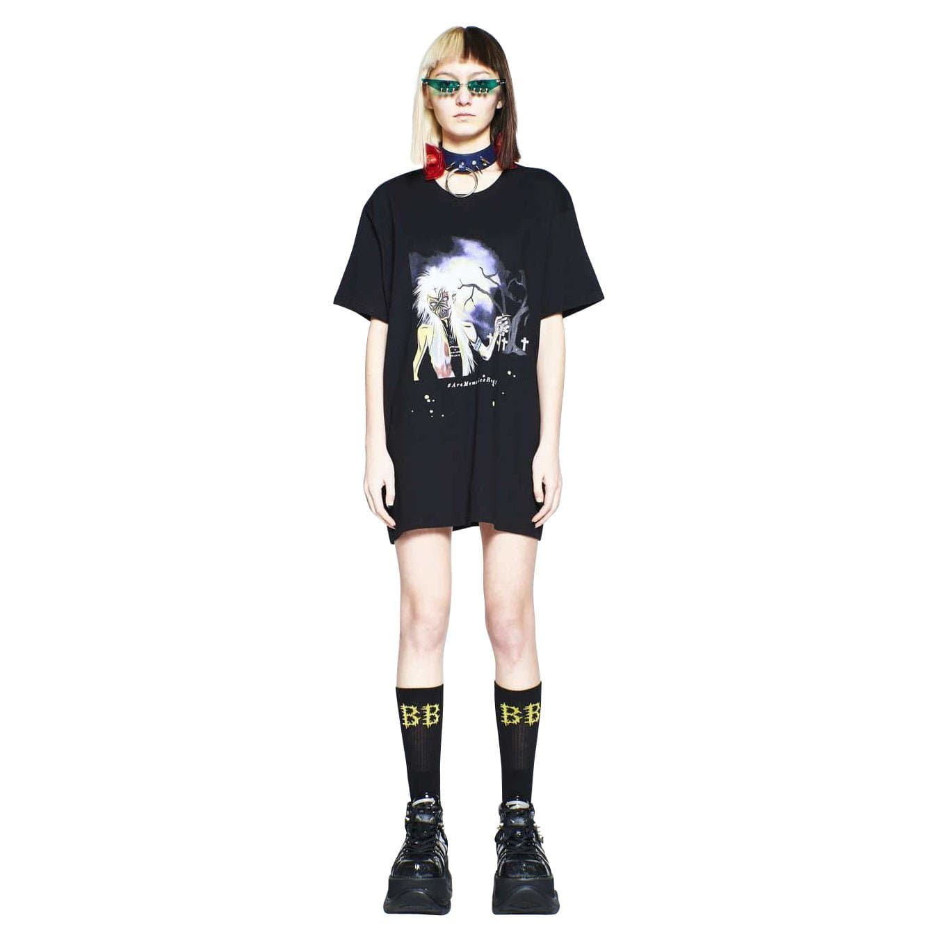 Women's T-shirts Barbara Bologna Short Sleeve T-Shirt - Oversized Graphic Print Dark Slate Gray