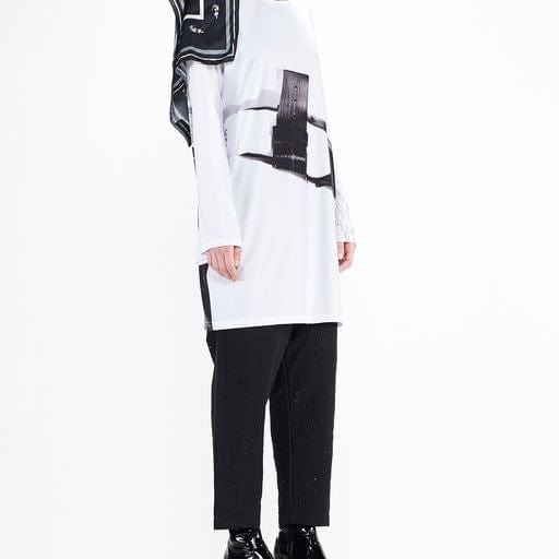 Women's T-shirts Barbara Bologna PTINT T-Shirt/dress White Oversized Graphic Dark Slate Gray