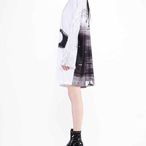 Women's T-shirts Barbara Bologna PTINT T-Shirt/dress White Oversized Graphic White Smoke