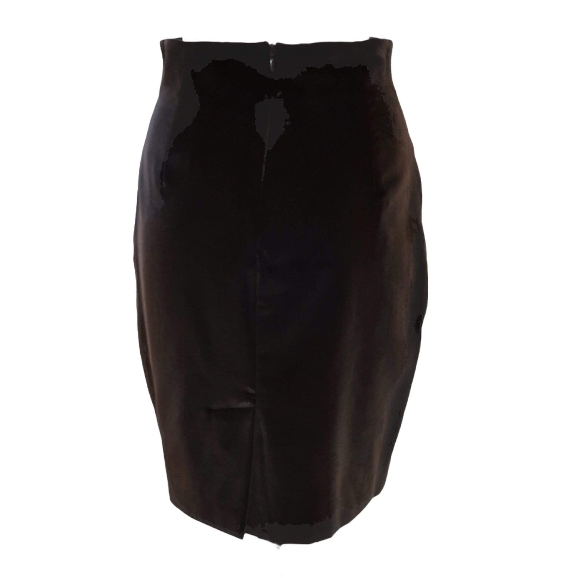 Knee-Length Skirts Chantal Thomass Black Velvet Pencil Skirt Black