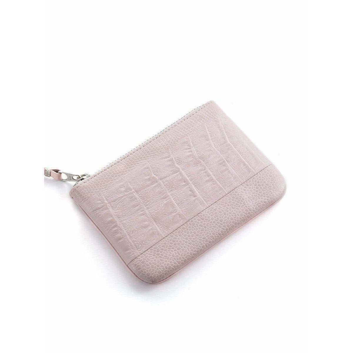 Accessories COMME DES GARÇONS Coin Purse - Pink Embossed Leather Light Gray