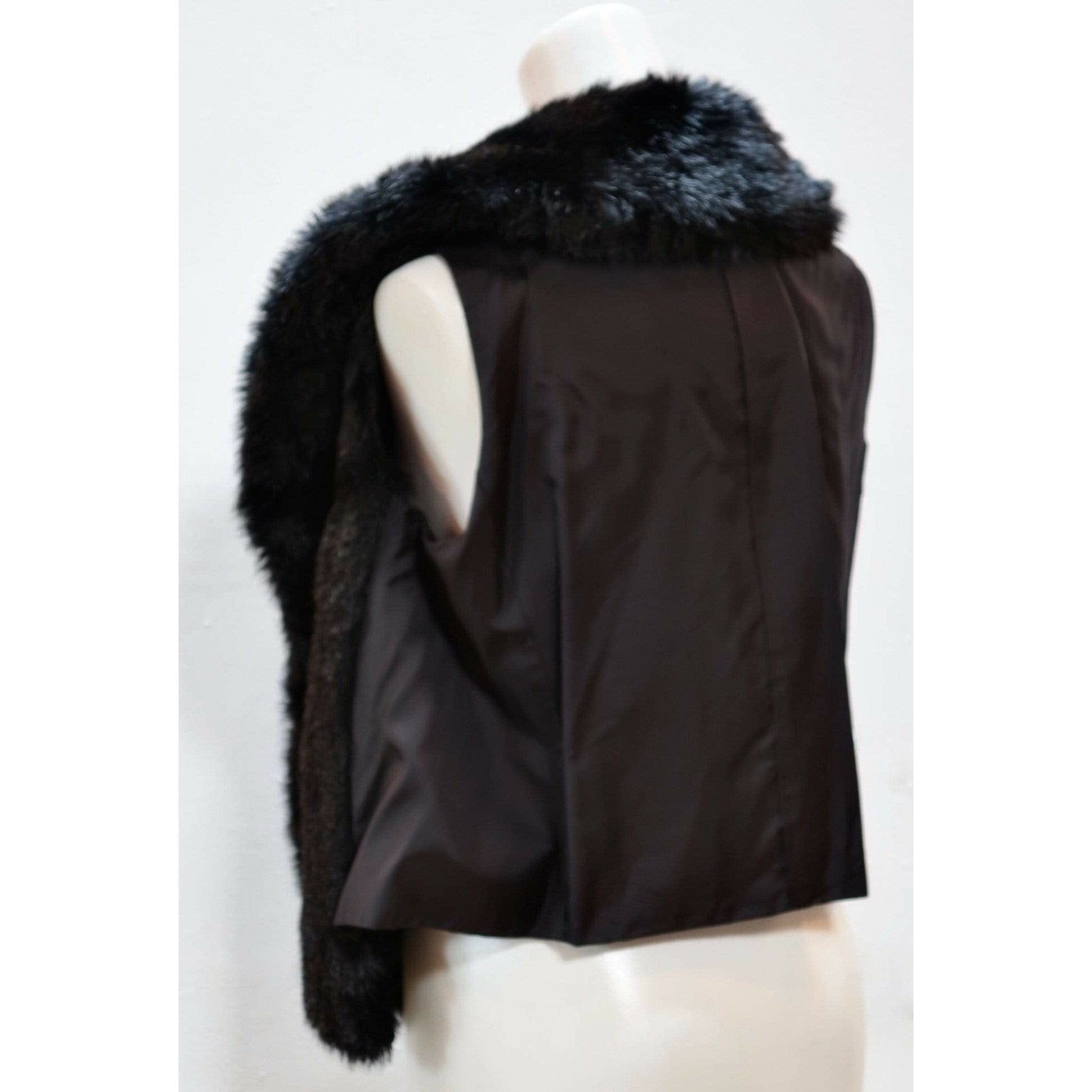 Coats & Jackets Comme des Garçons Faux Fur Vest - Brown 20th Century Dark Slate Gray