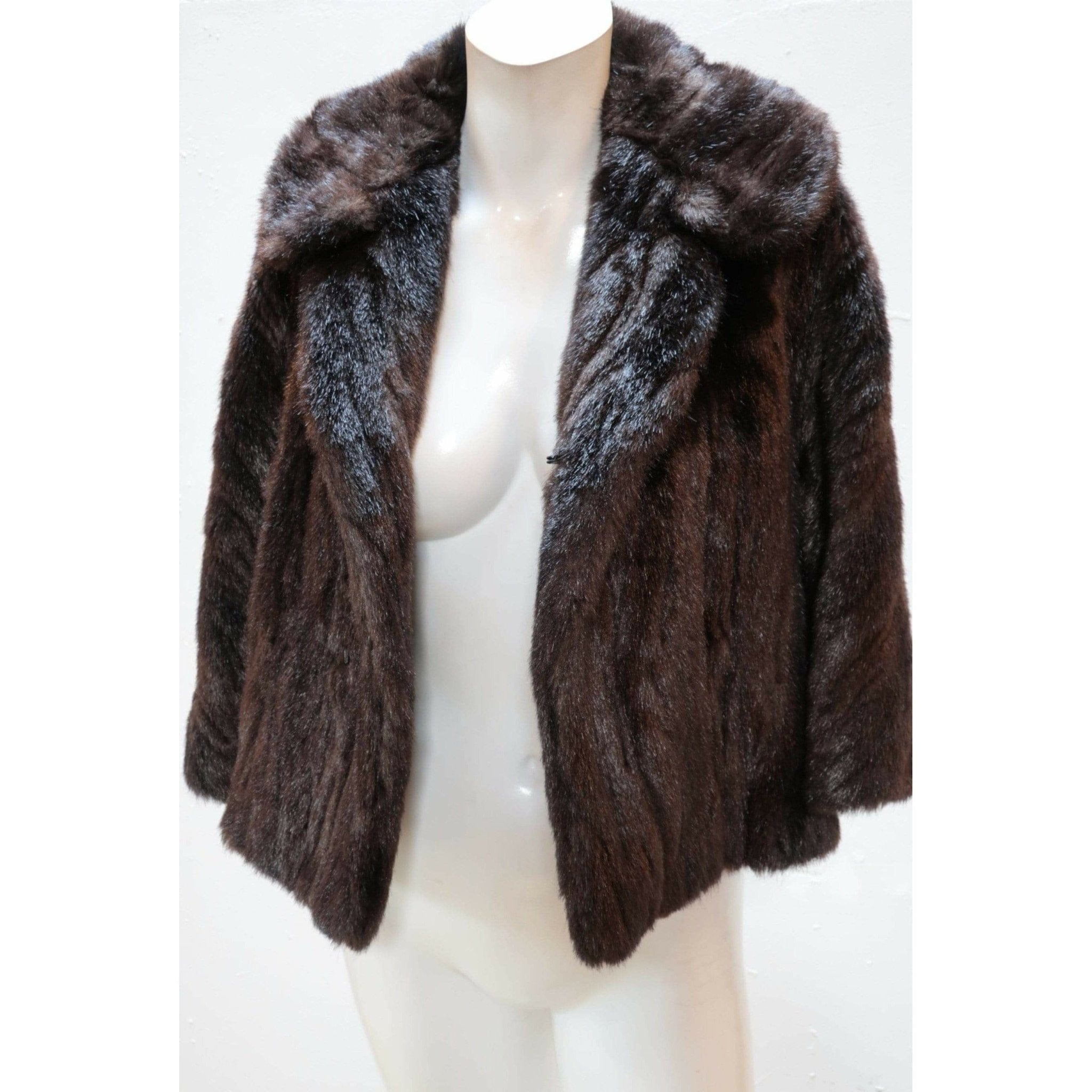 Coats & Jackets Comme Des Garçons Faux Mink Jacket - Brown Short Fur Dark Slate Gray