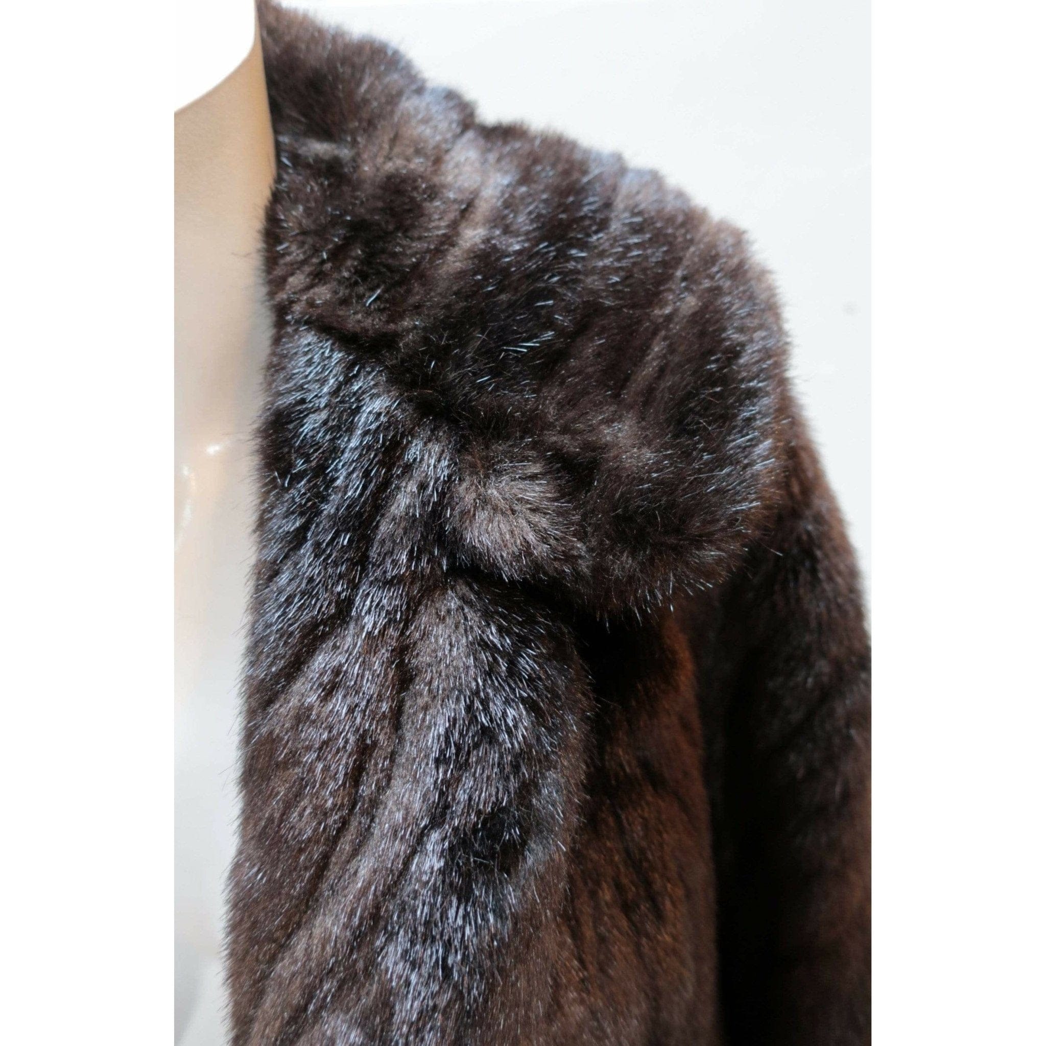 Coats & Jackets Comme Des Garçons Faux Mink Jacket - Brown Short Fur Dark Slate Gray