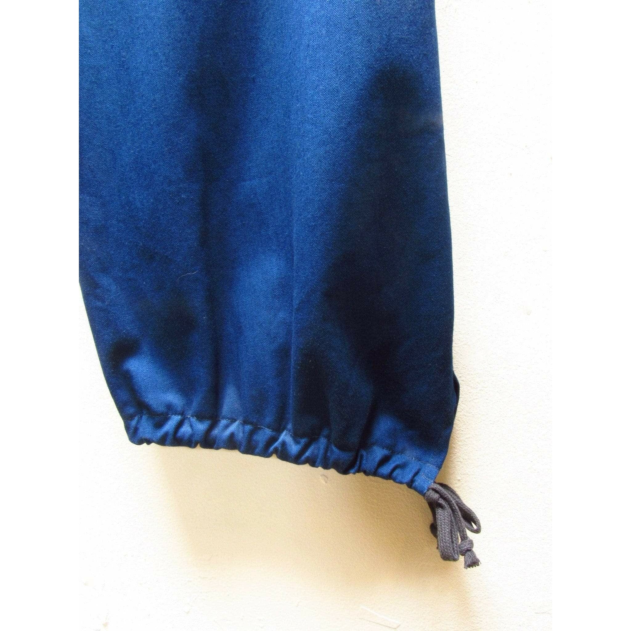 Pants Comme Des Garçons Drawstring Pants - Blue Cotton Relaxed Antique White