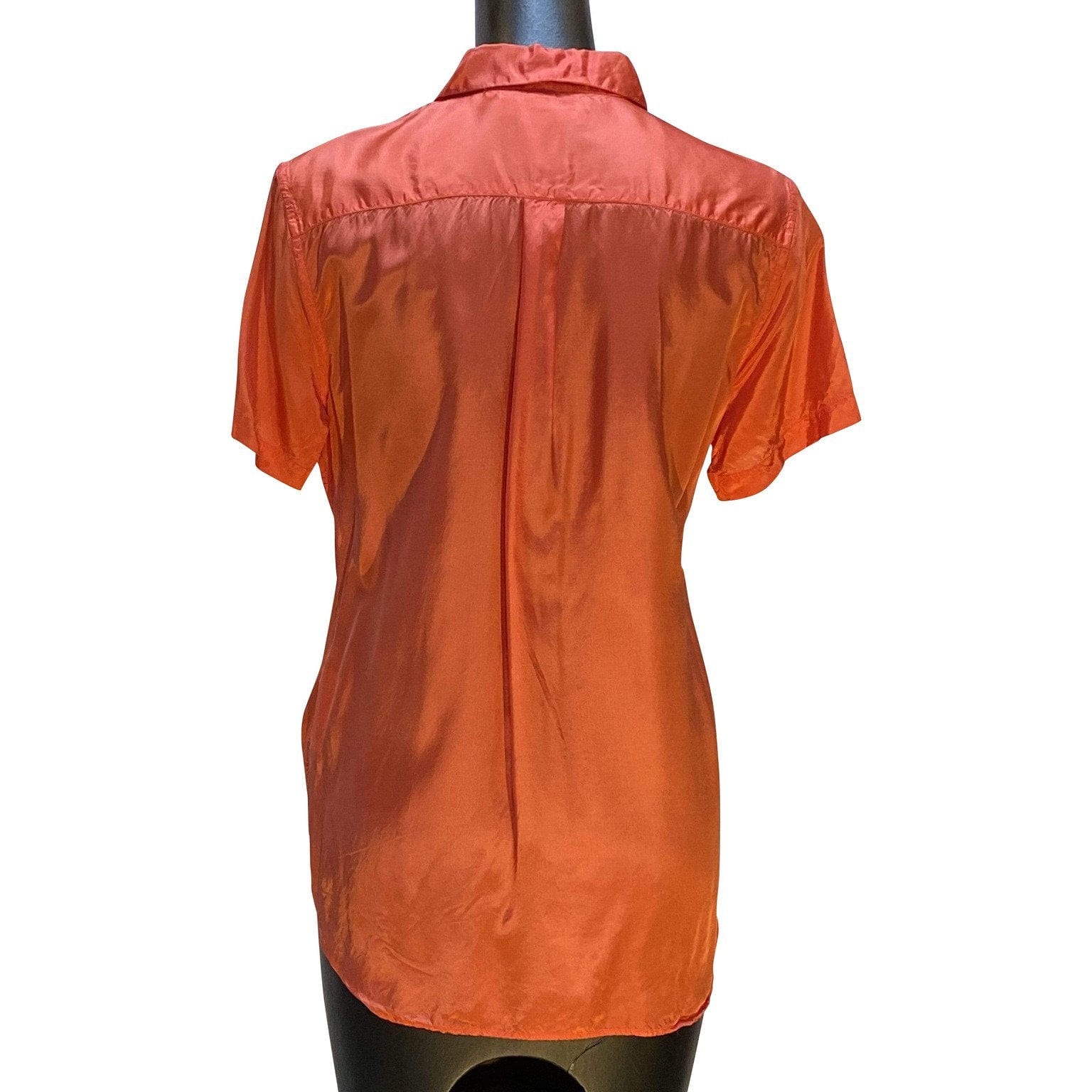 Shirt Comme des Garçons Button Down - Coral Rayon Short Sleeve Sienna