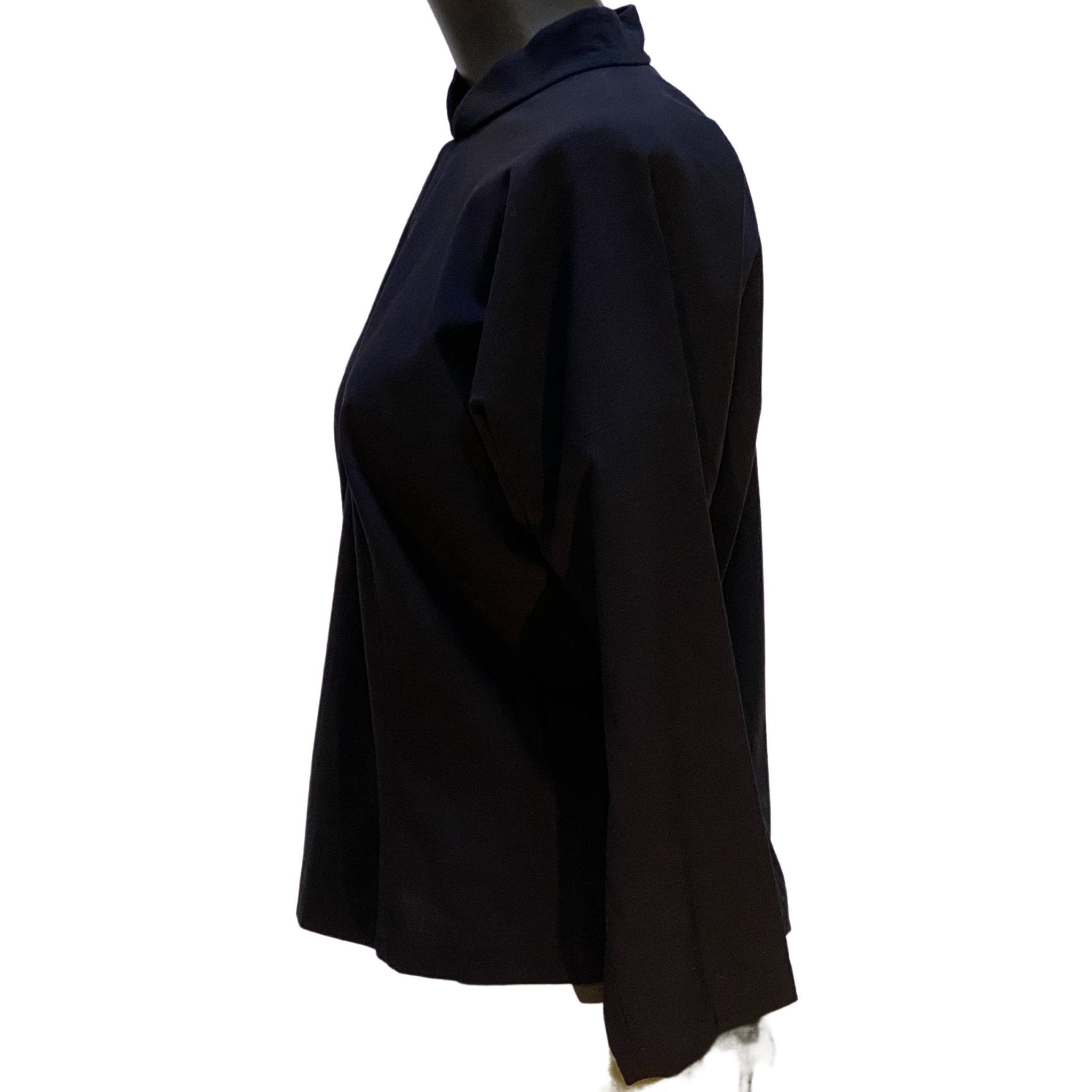 Shirts & Tops Comme des Garçons Mao Top - Black Wool Cropped Jacket Black