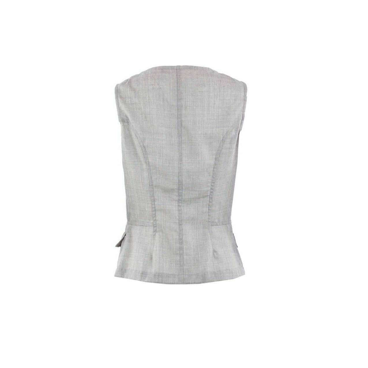 Shirts & Tops Comme Des Garçons Darted Vest - Grey Zip Front Gray