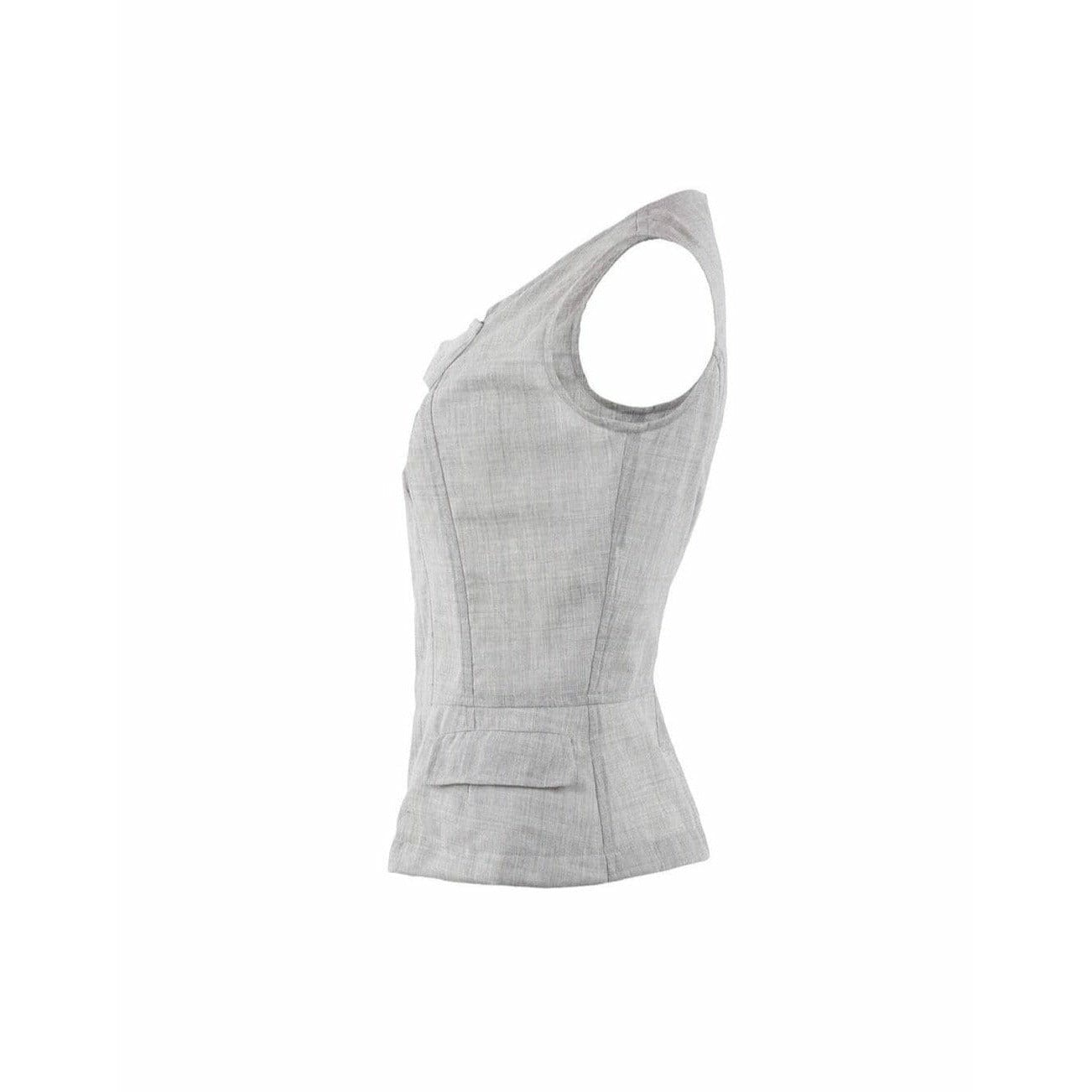 Shirts & Tops Comme Des Garçons Darted Vest - Grey Zip Front Gray