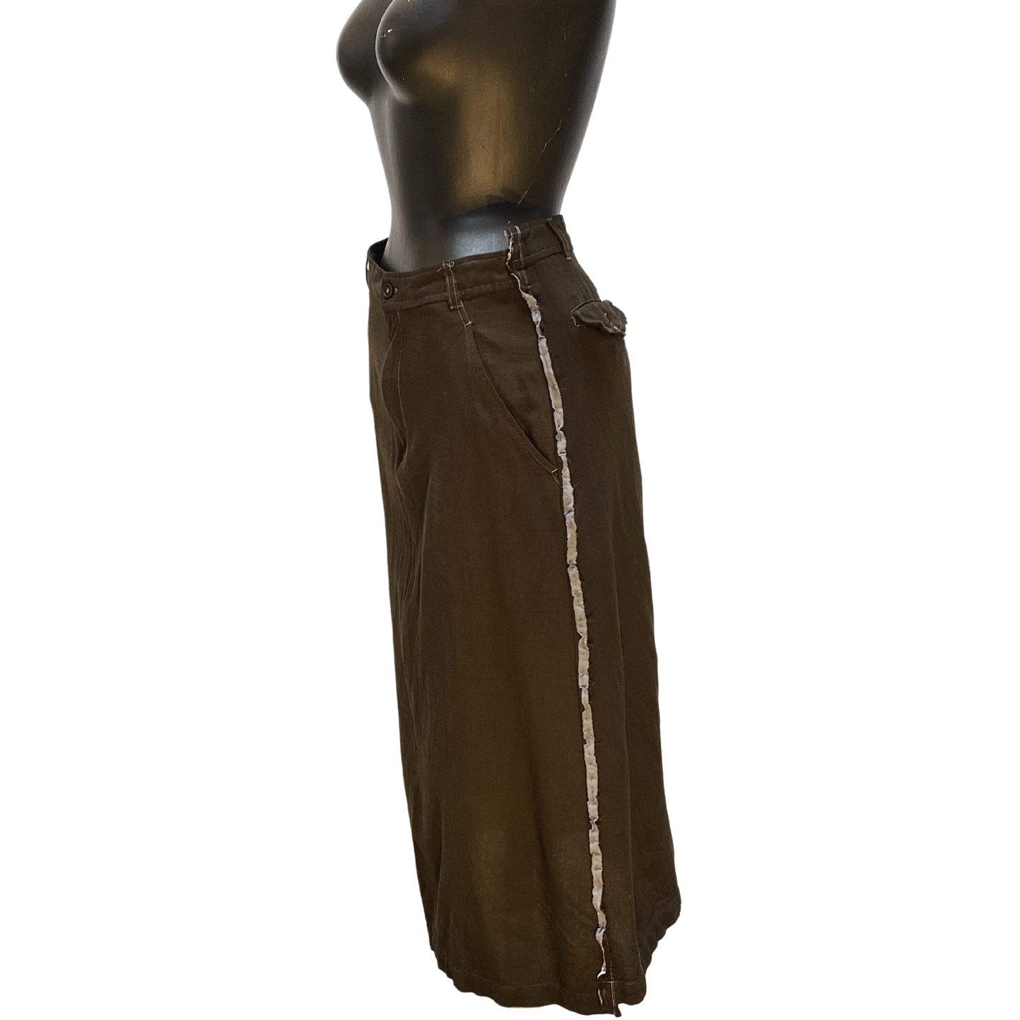 Skirts Comme des Garçons Wool Skirt - Chocolate Brown Midi Dark Slate Gray