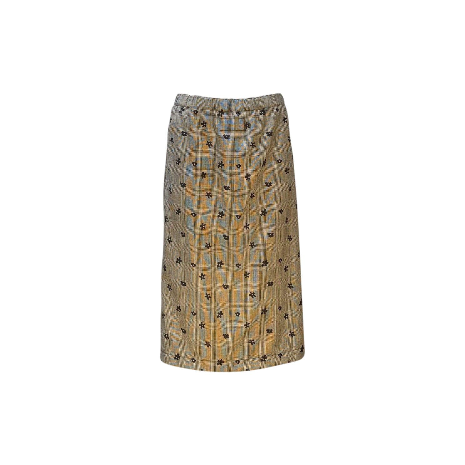Skirts Comme des Garçons Straight Skirt - Plaid Wool Knee Length Dim Gray