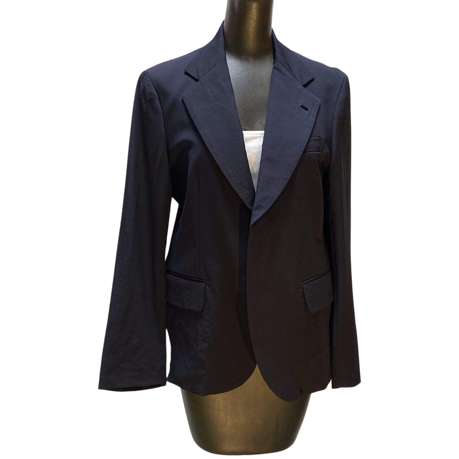 Womens Jackets + Coats Comme des Garçons Asymmetrical Jacket - Fitted Cropped White Smoke