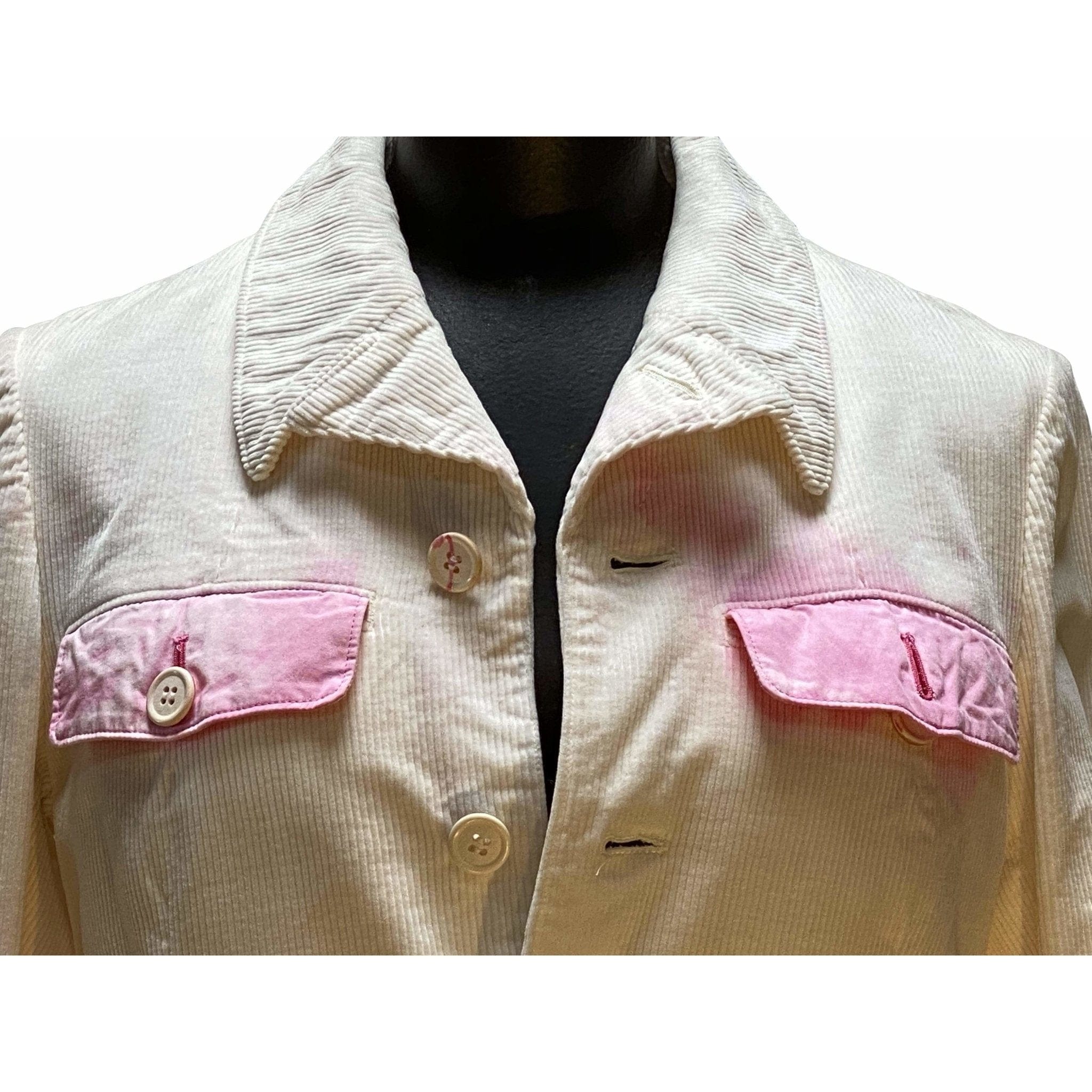 Womens Jackets + Coats Comme des Garçons Jacket - Cream Corduroy Velvet Gray