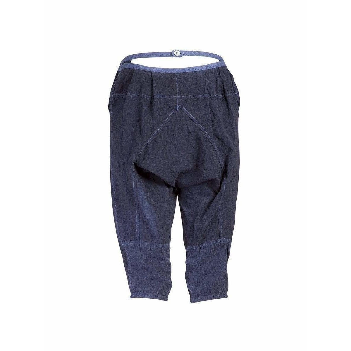 Womens Pants Comme des Garçons Cropped Pant - Navy Drop Crotch Dark Slate Gray