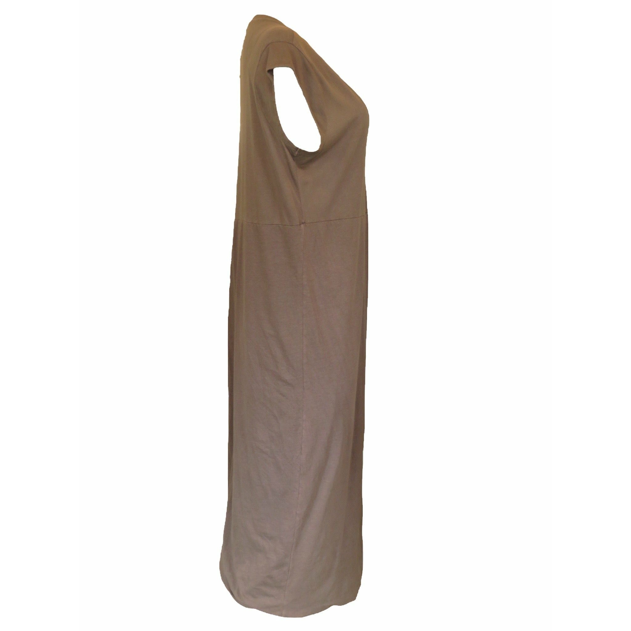 Dresses James Perse Deep V Double Layer Dress - Organic Cotton Dim Gray