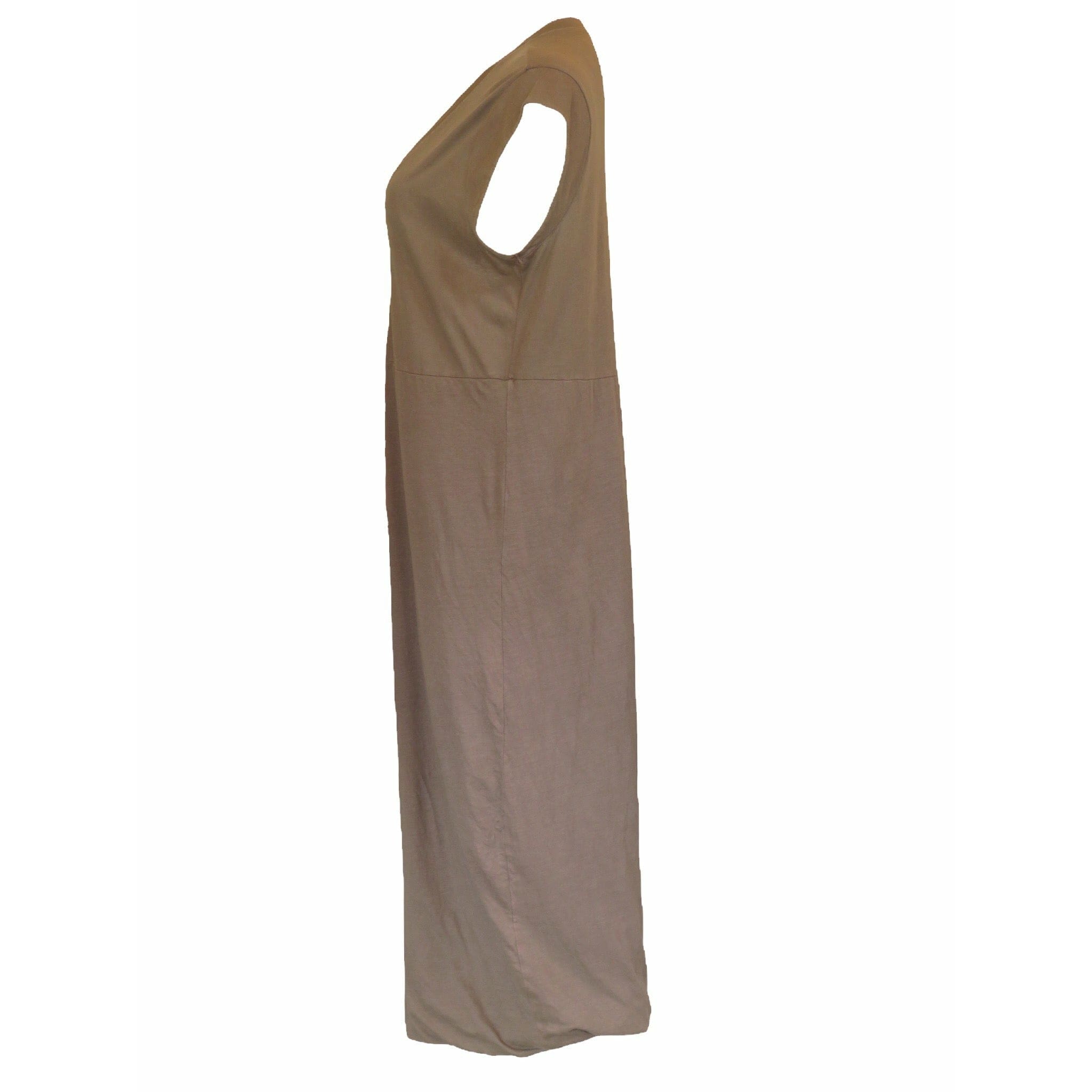 Dresses James Perse Deep V Double Layer Dress - Organic Cotton Dim Gray