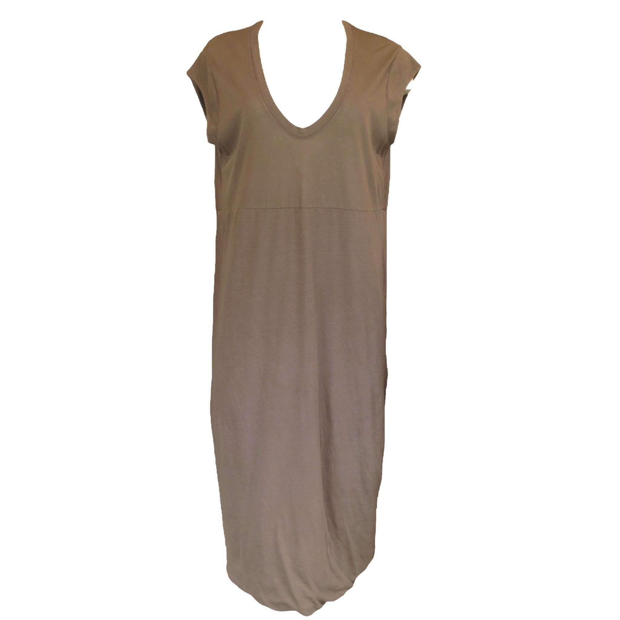 Dresses James Perse Deep V Double Layer Dress - Organic Cotton Dim Gray