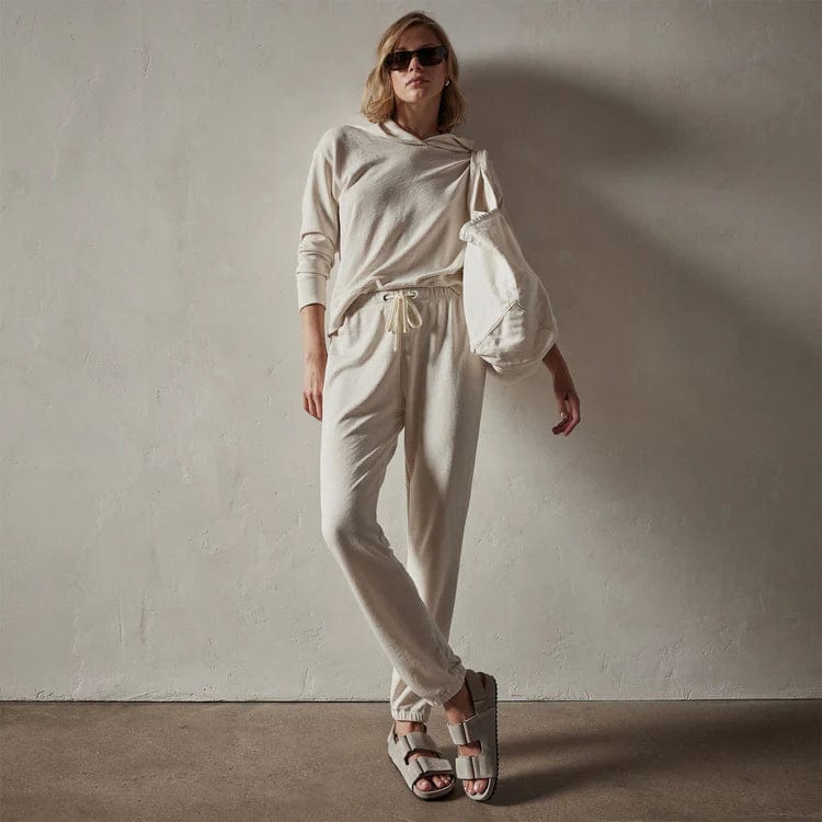 Pants James Perse French Terry Sweat Pant - Supima Cotton Classic Fit Dark Gray