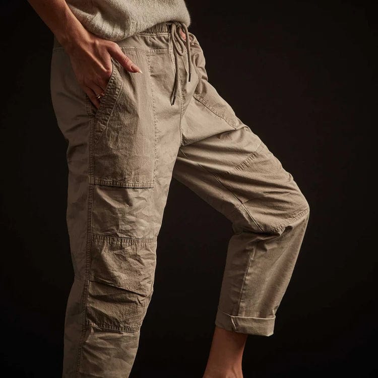 Pants James Perse Reinforced Combat Pant - Supima Cotton Elastic Waist Black