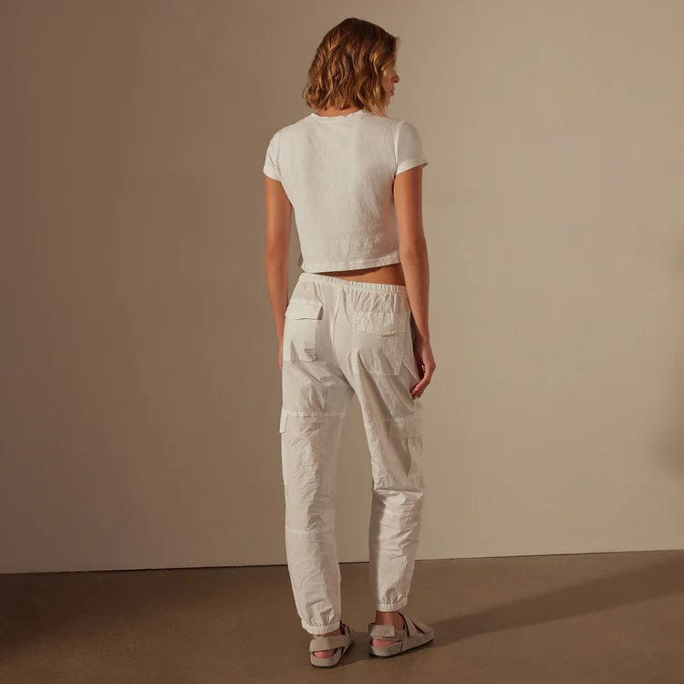 Pants James Perse Stretch Poplin Cargo Pant - Elastic Waist Utility Dim Gray