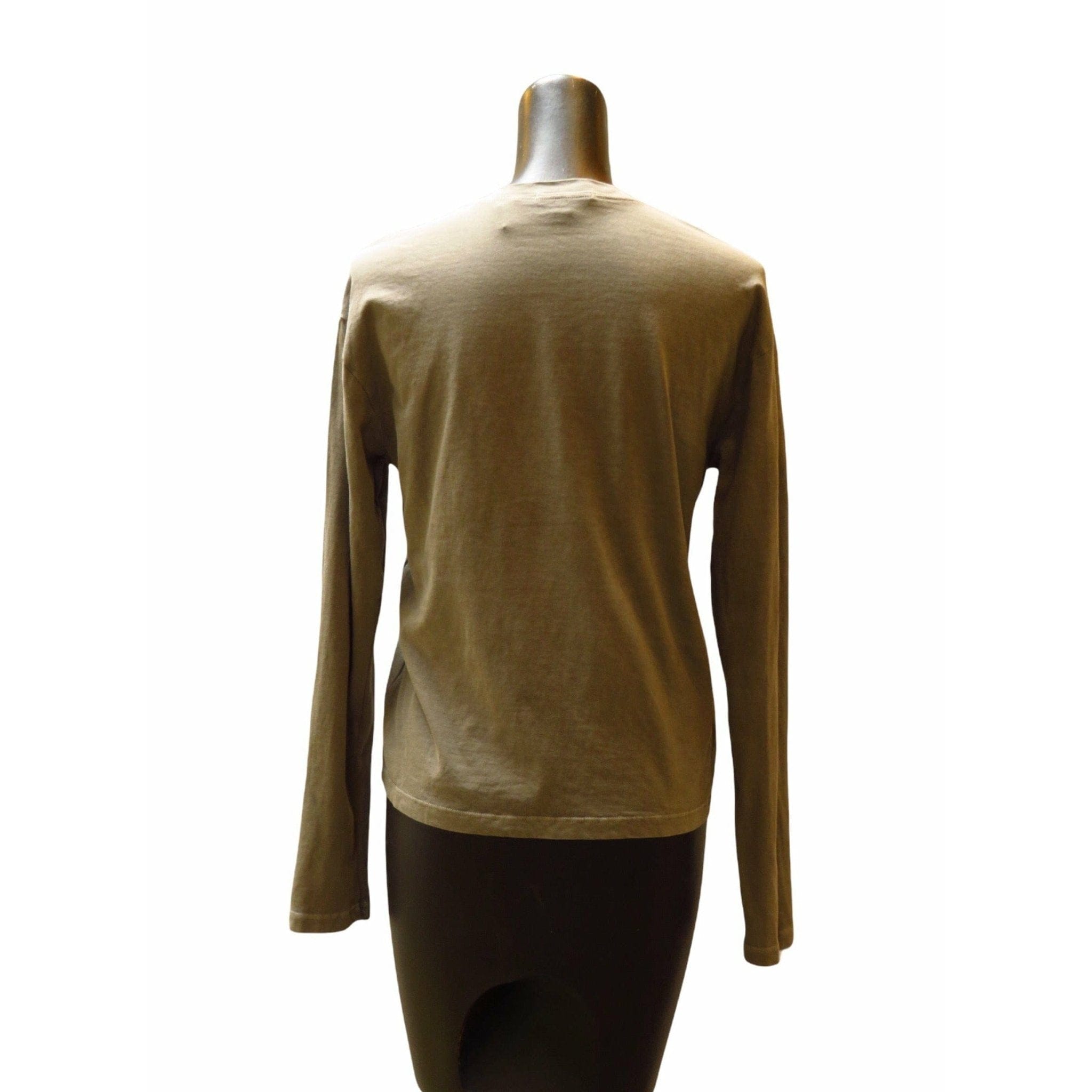 Shirts & Tops James Perse Boxy Long Sleeve Tee - Cropped Jersey Top Dark Olive Green