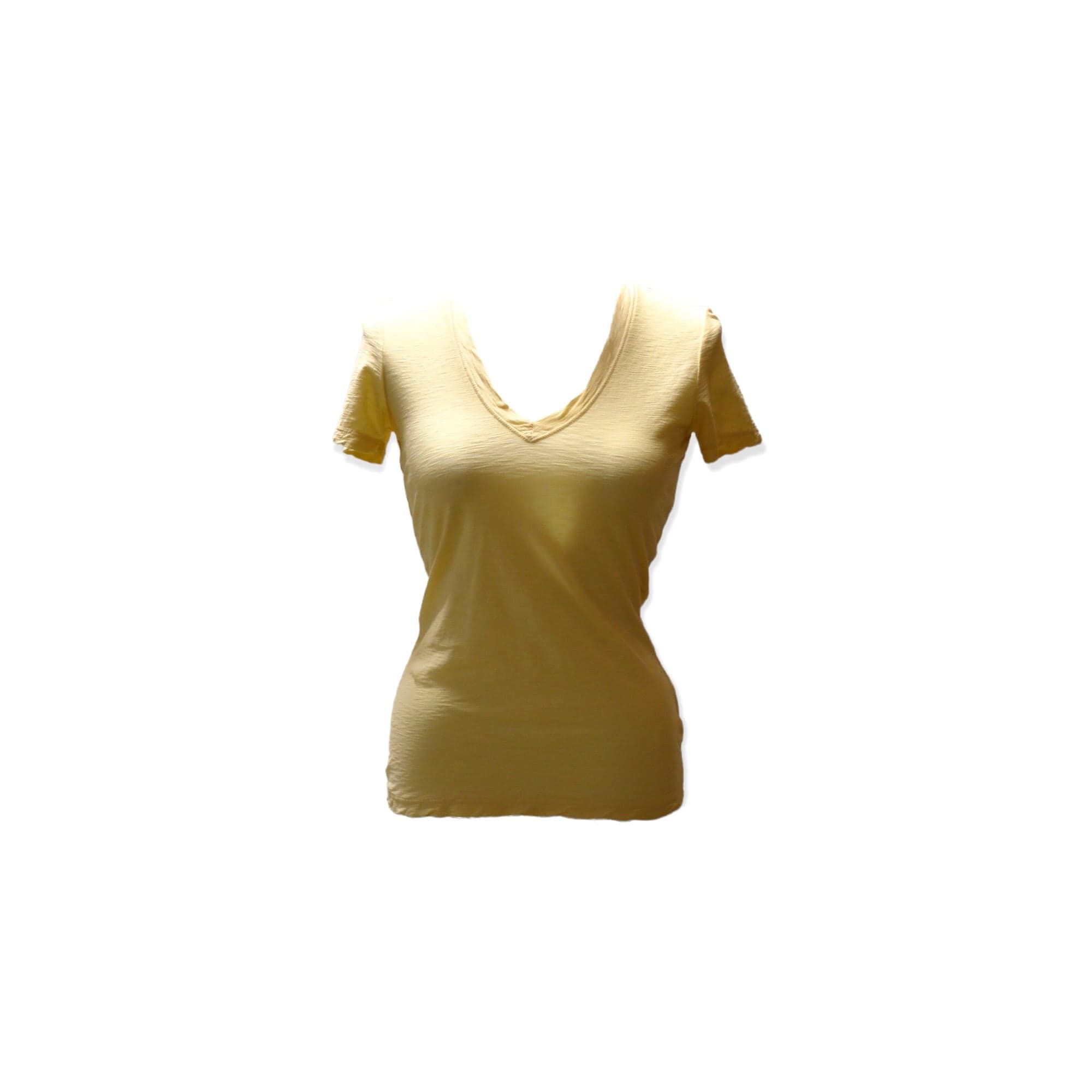 Shirts & Tops James Perse Casual V-Neck Tee - Cotton Slub Top Saddle Brown
