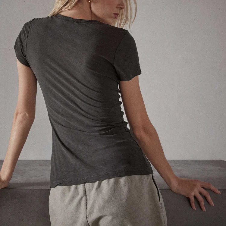 Shirts & Tops James Perse Casual V-Neck Tee - Everyday Cotton Basic Dark Slate Gray