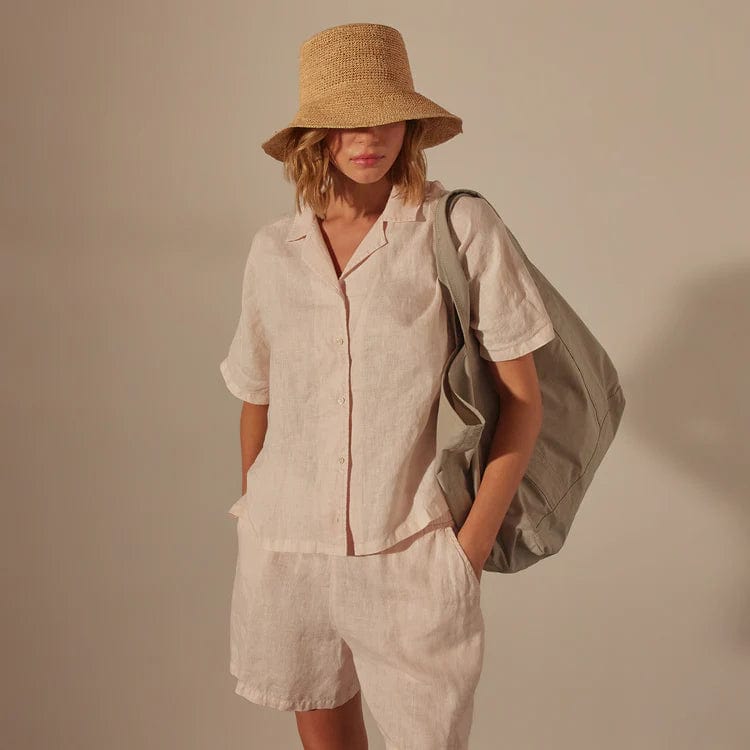 Shirts & Tops James Perse Cotton Twill Boxy Shirt - Relaxed Fit Rosy Brown