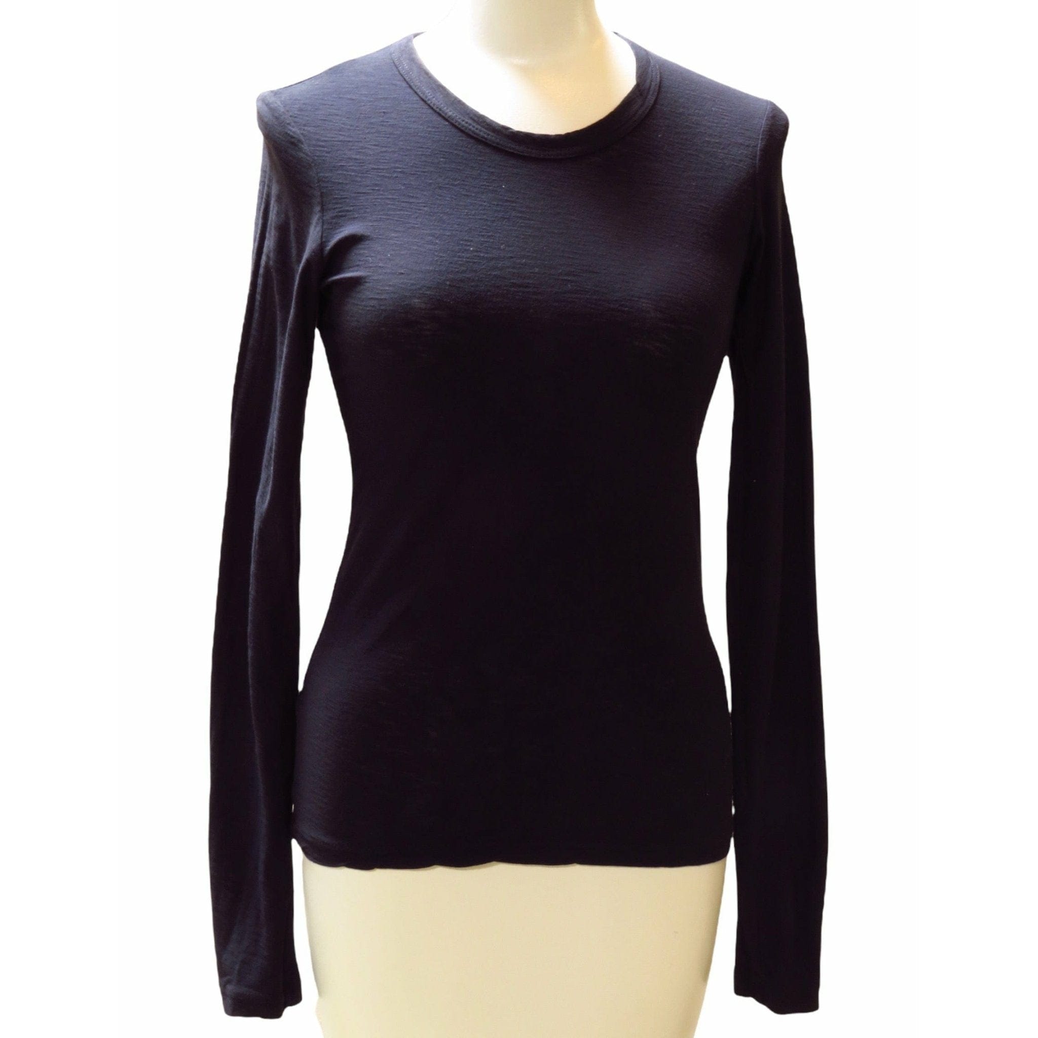 Shirts & Tops James Perse Long Sleeve Crew Tee - Classic Cotton Layering Top Wheat