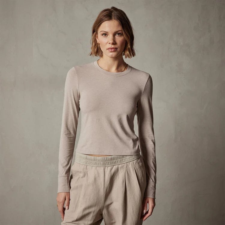 Shirts & Tops James Perse Long Sleeve Sport Tee - Cotton Pigment Rosy Brown