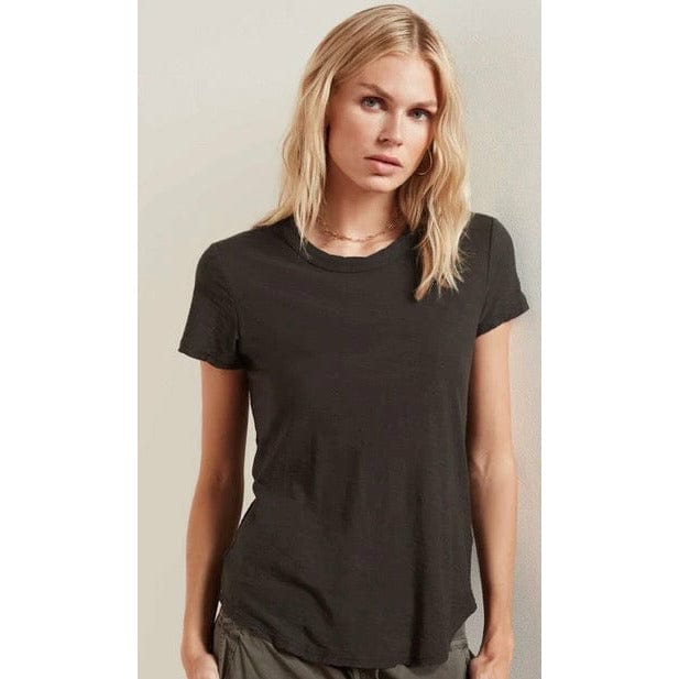 Shirts & Tops James Perse Sheer Slub Crew Neck Tee - Textured Semi-Sheer Top Dark Slate Gray