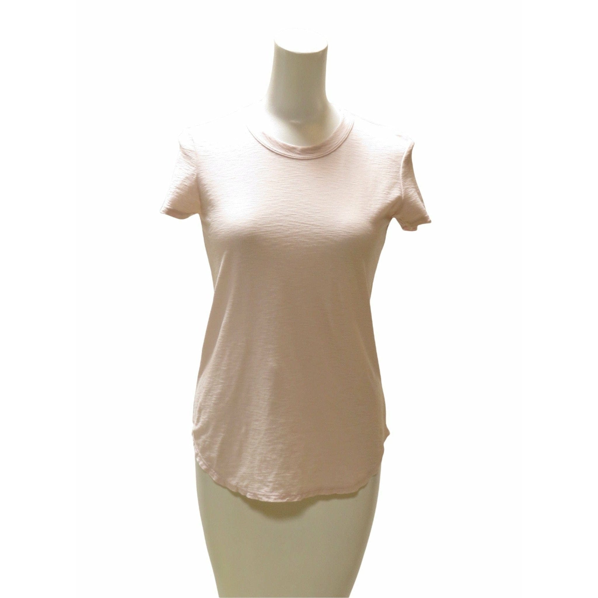 Shirts & Tops James Perse Sheer Slub Crew Neck Tee - Fitted Cotton Top Rosy Brown