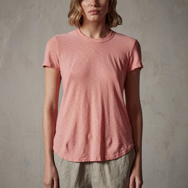 Women's T-shirts James Perse Sheer Slub Crew Neck Tee - Cotton Poly Blend Light Slate Gray