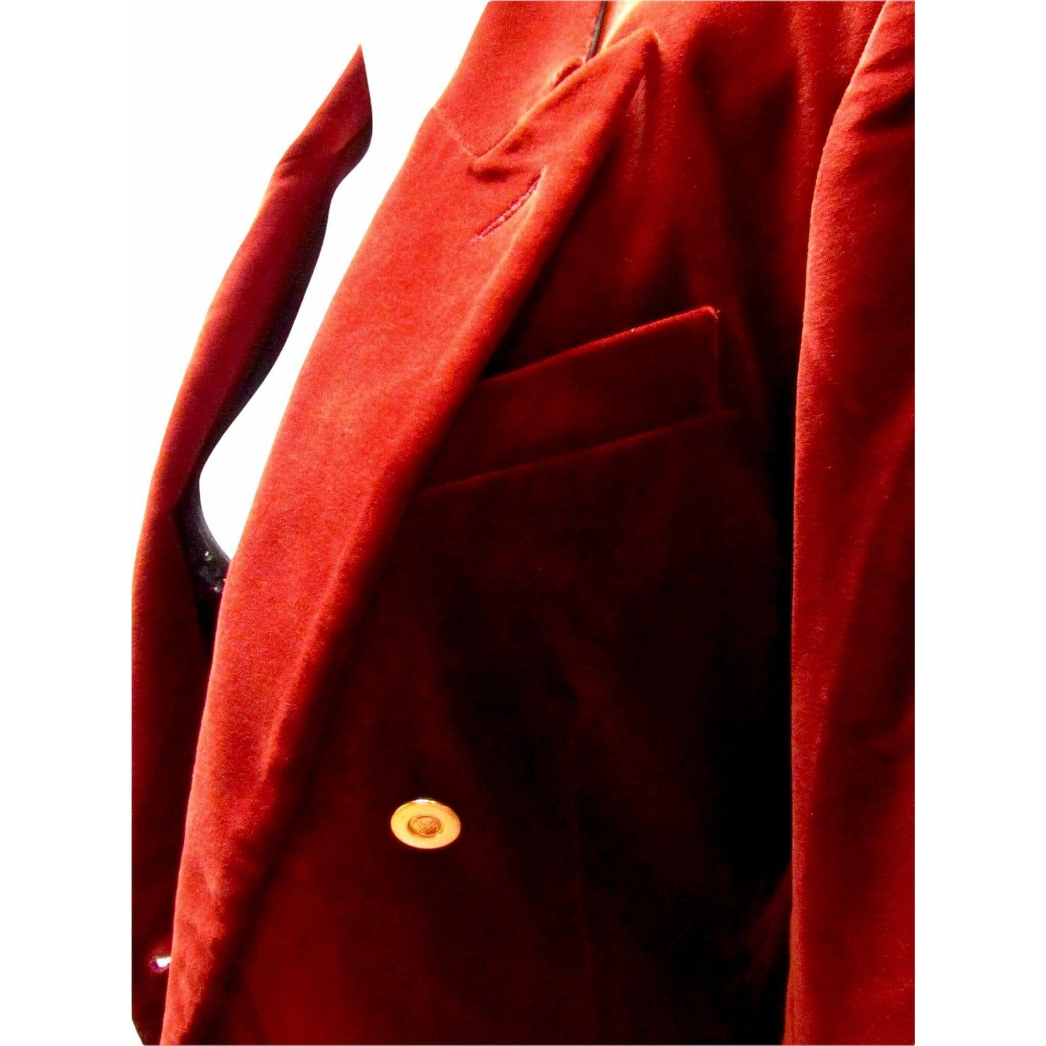 Coats & Jackets Jean Paul Gaultier Velvet Blazer - Rust Cotton Modal Jacket Tomato