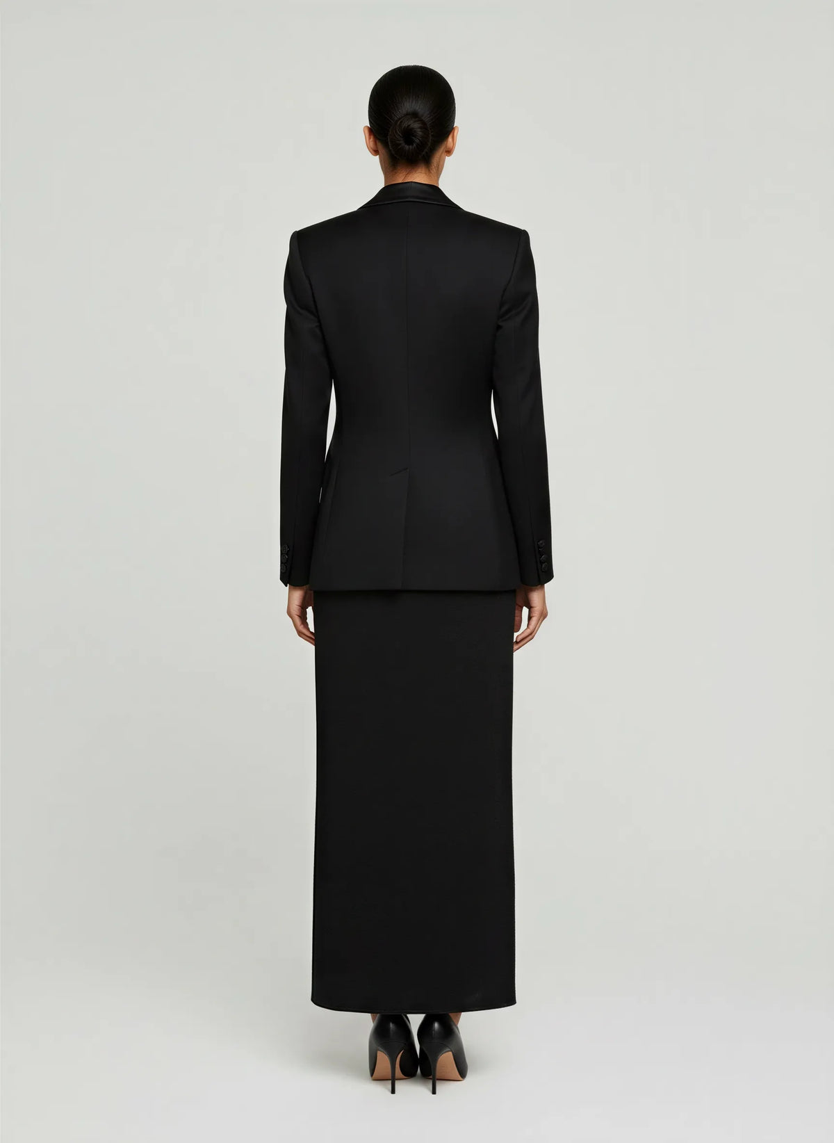Jean Paul Gaultier Dresses 42 / Black / Rayon & Wool Jean Paul Gaultier Classique Tuxedo Dress - Black Wool Rayon