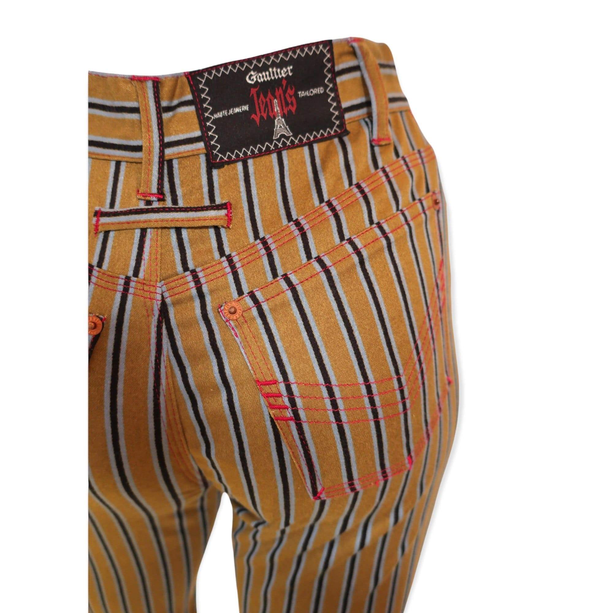 Pants Jean Paul Gaultier Striped Jeans White Smoke