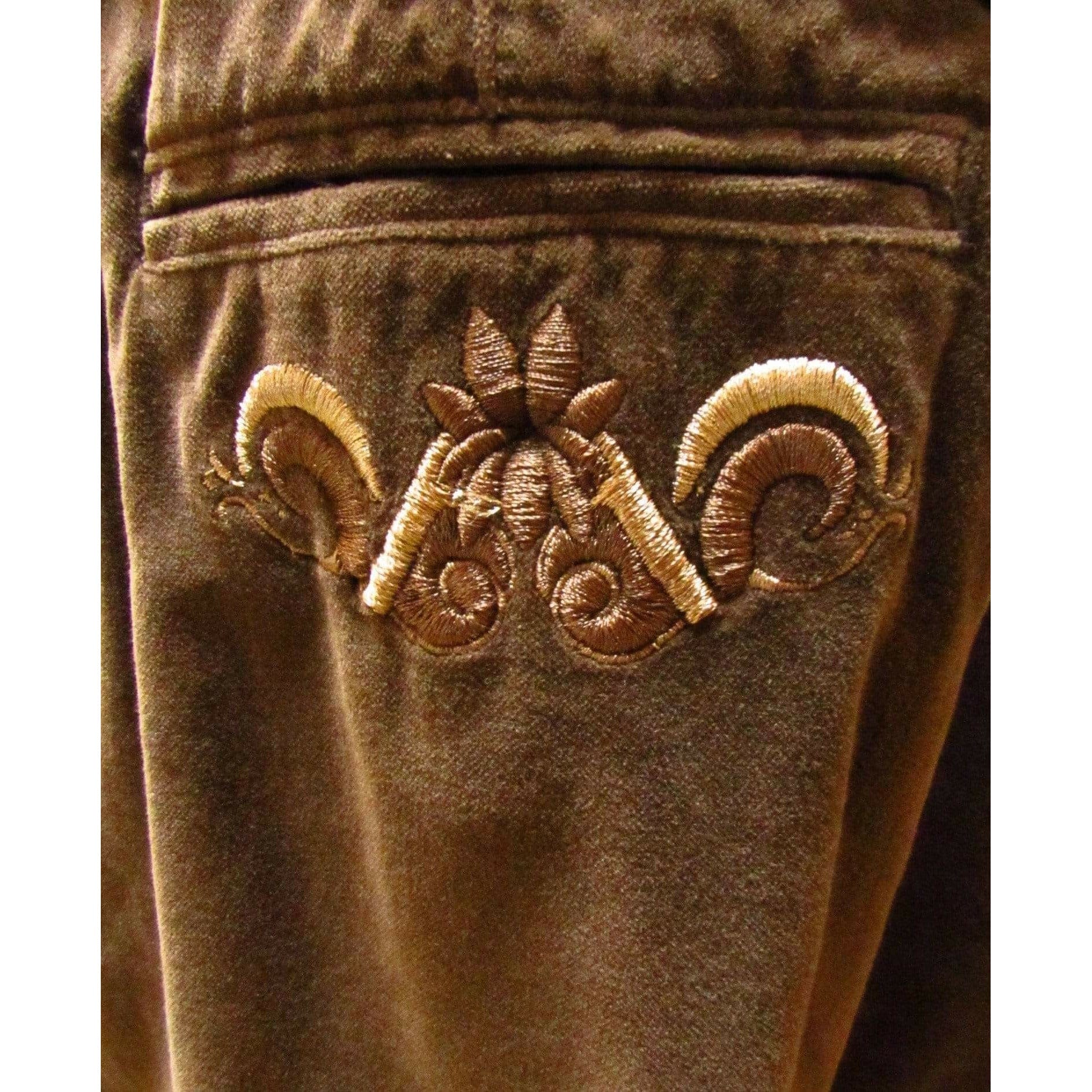 Pants Jean Paul Gaultier Short Brown Velvet Pant Dark Olive Green