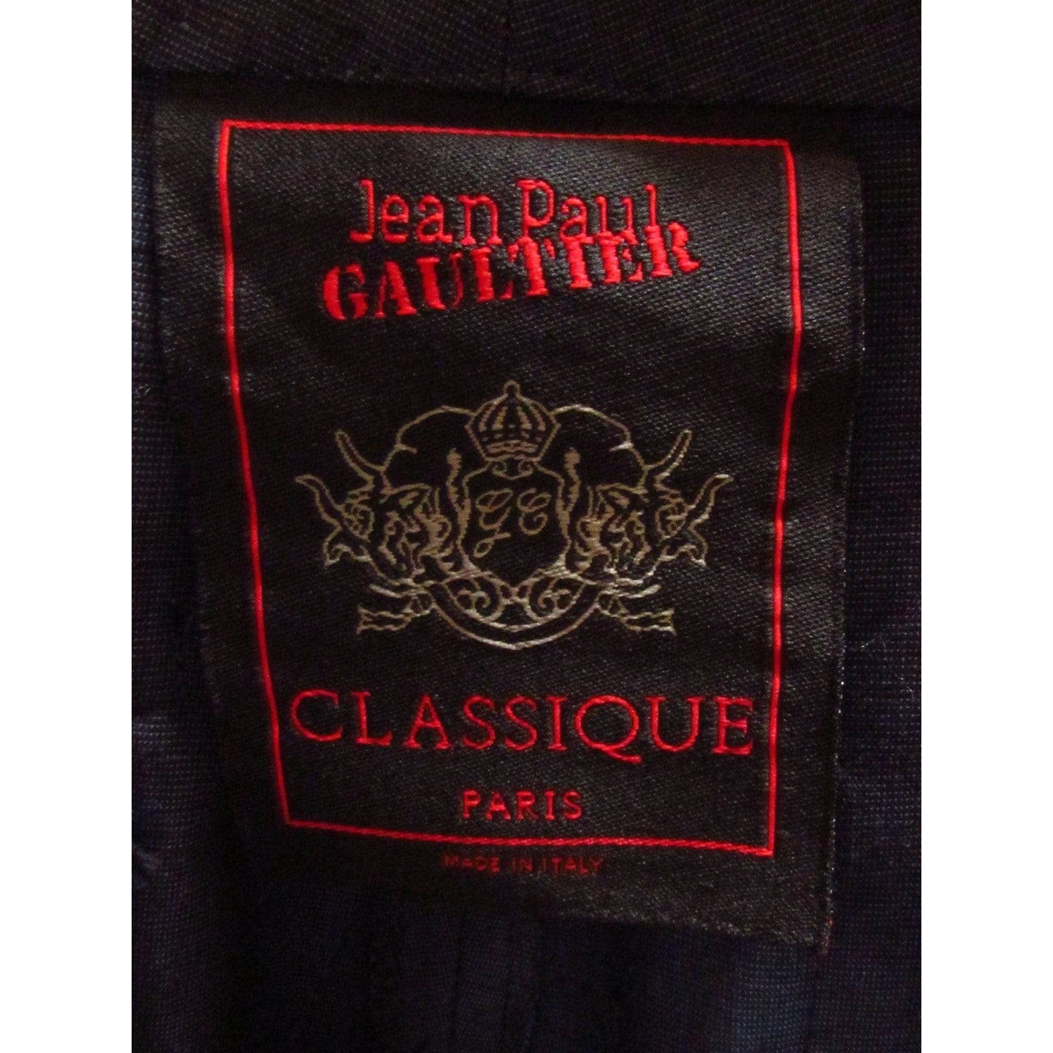 Pants Jean Paul Gaultier Classique Pants - Blue Cotton Rayon Blend Black