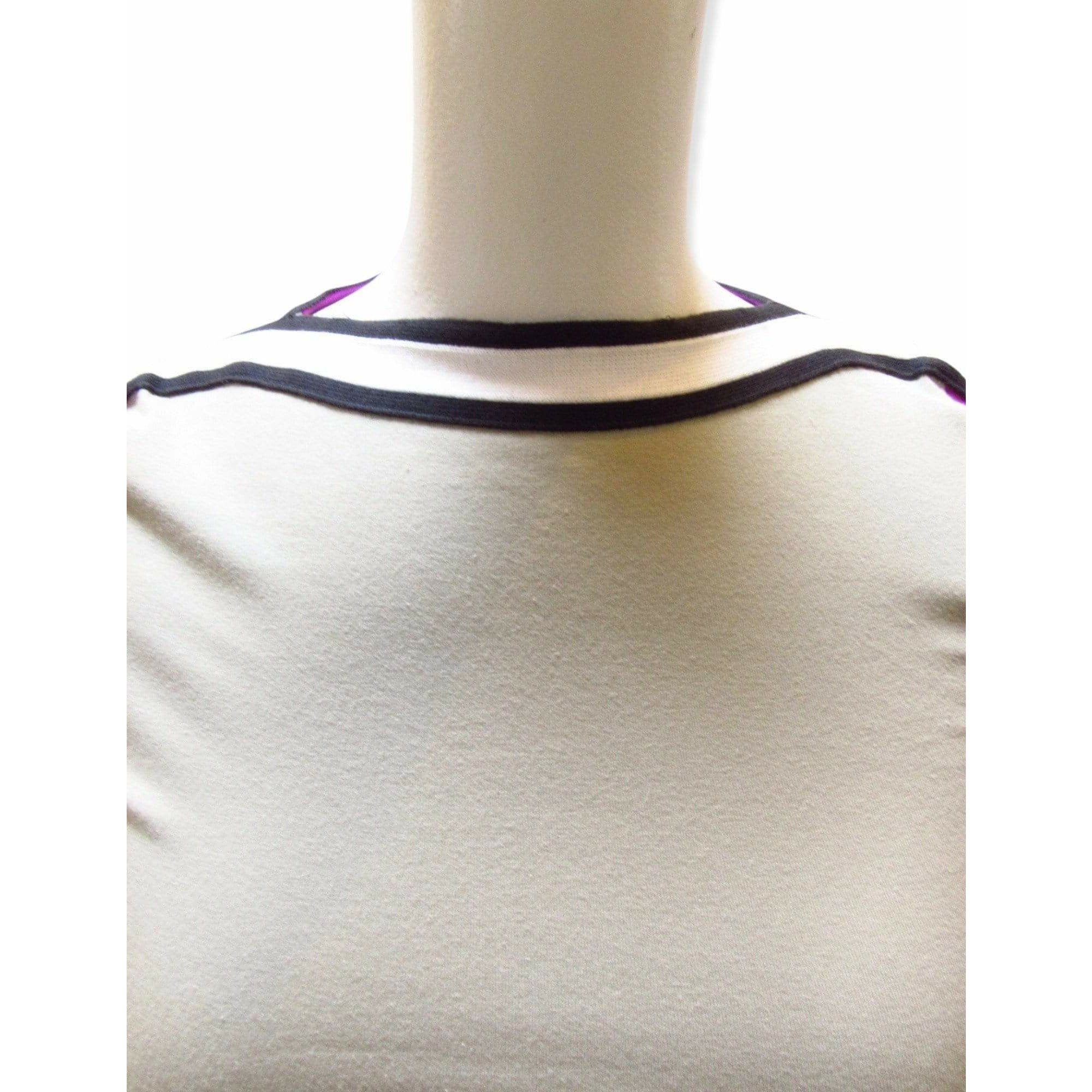 Shirts & Tops Jean Paul Gaultier Grey and Purple Fitted Tee White Smoke