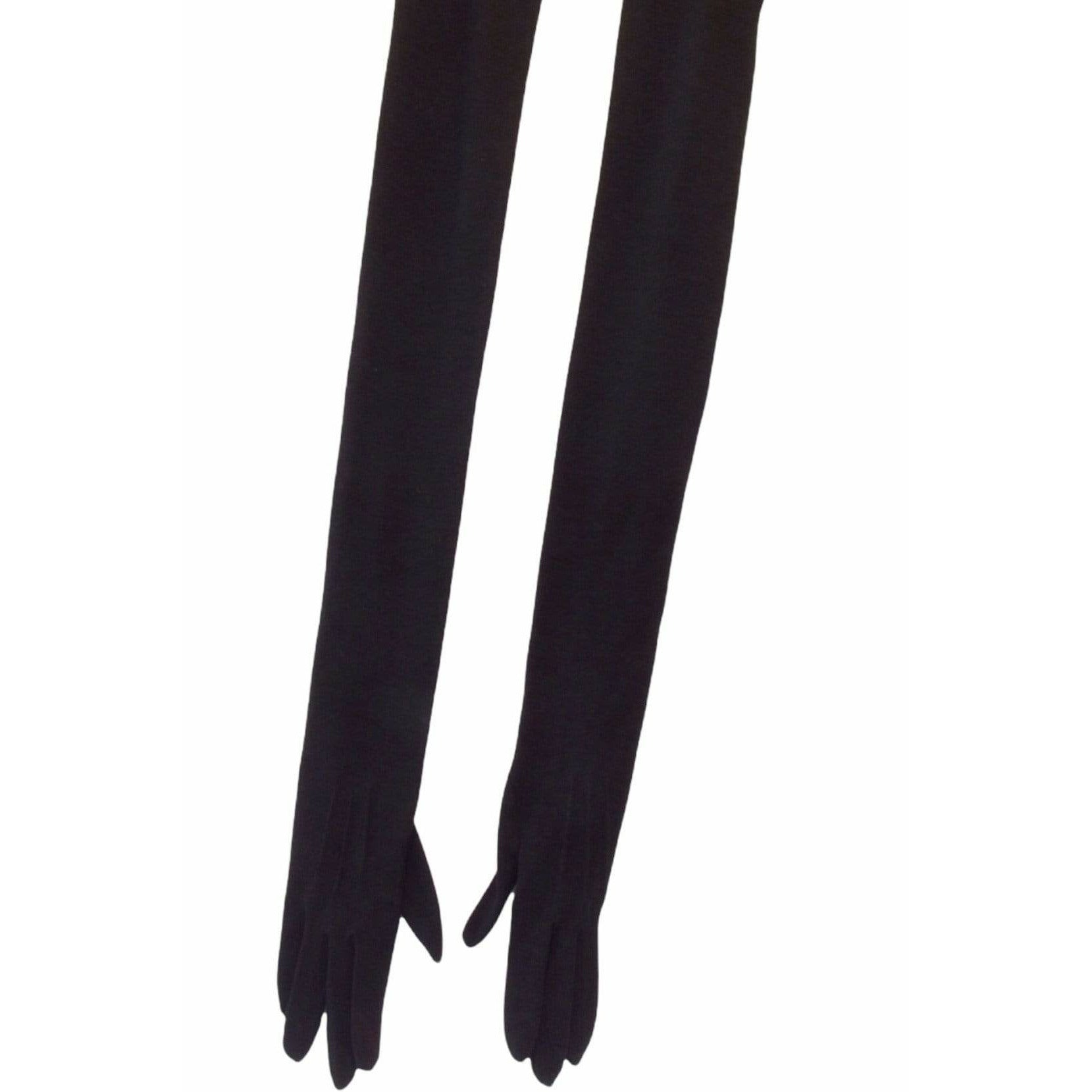 Gloves & Mittens Junya Watanabe Ex-long Black Wool Gloves Black