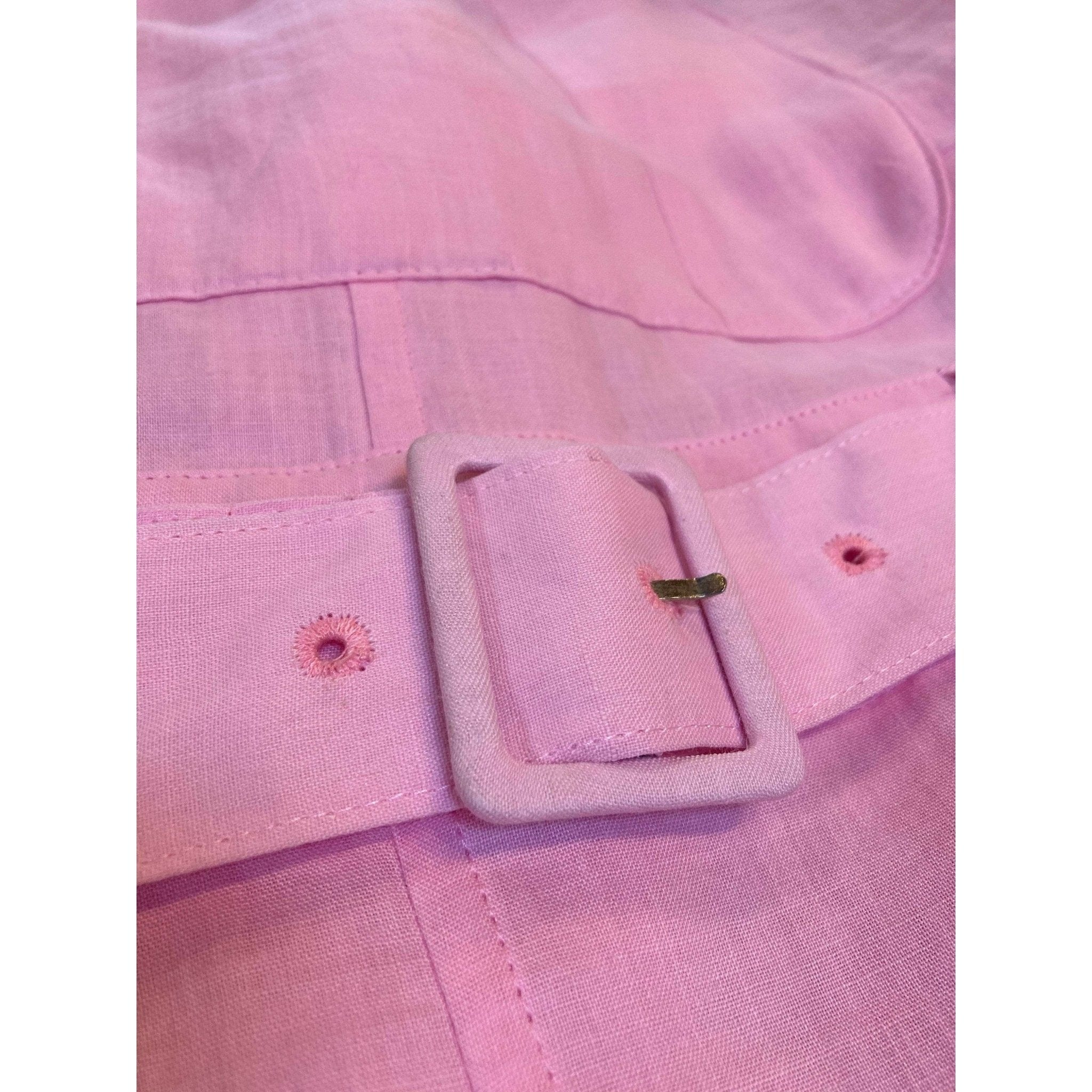 Shorts Junya Watanabe Short Overalls - Pink Linen Dungarees Rosy Brown