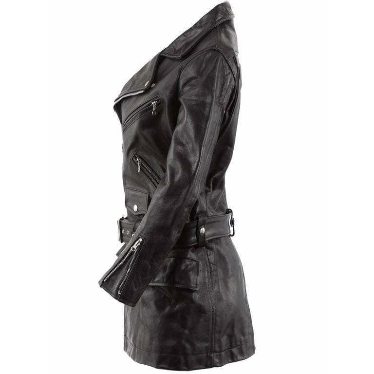 Womens Jackets + Coats Junya Watanabe Vintage Biker Jacket - Distressed Leather Dark Slate Gray