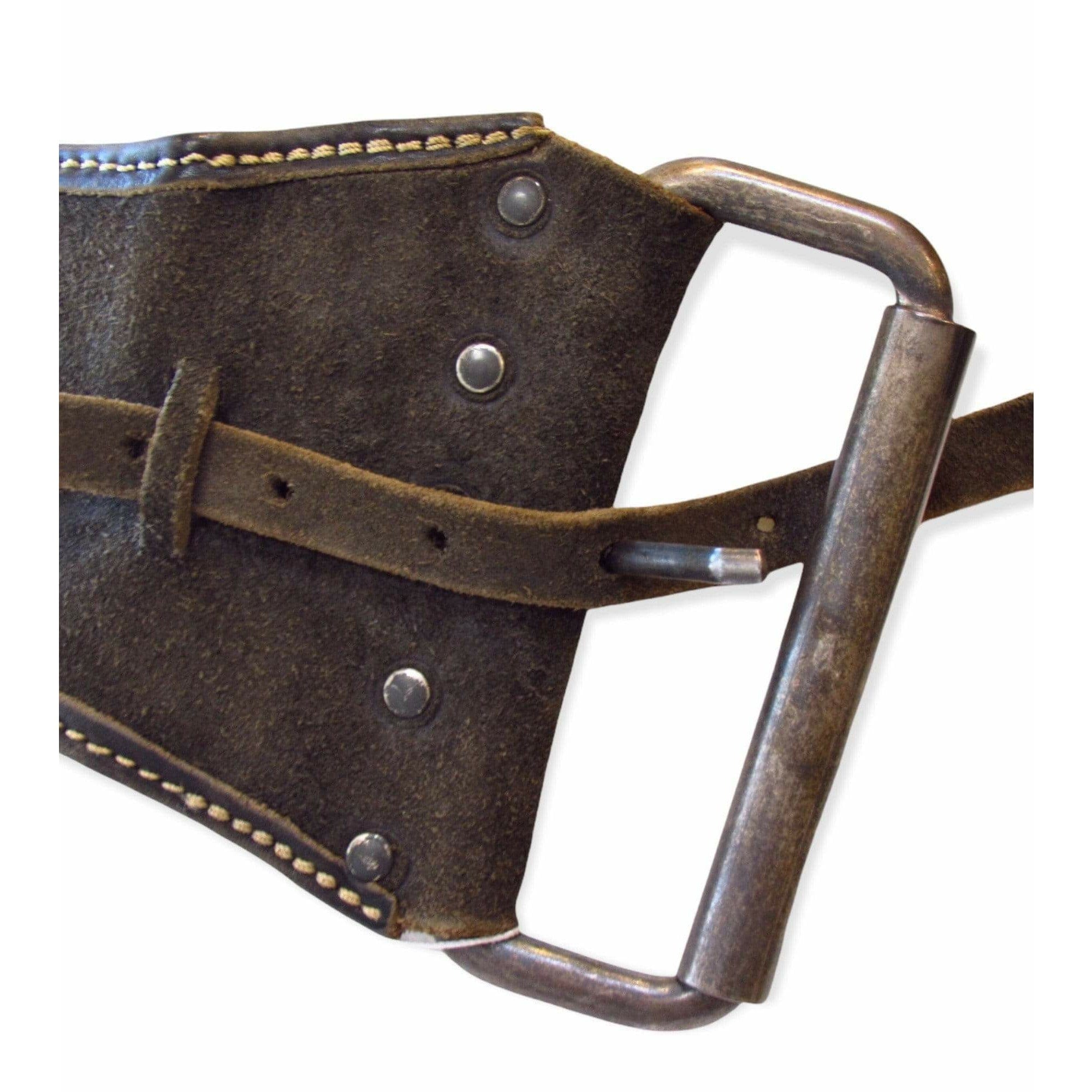 Belts Maison Martin Margiela Asymmetrical Saddle Leather Belt - Leather Steel Grey Asymmetrical White Smoke