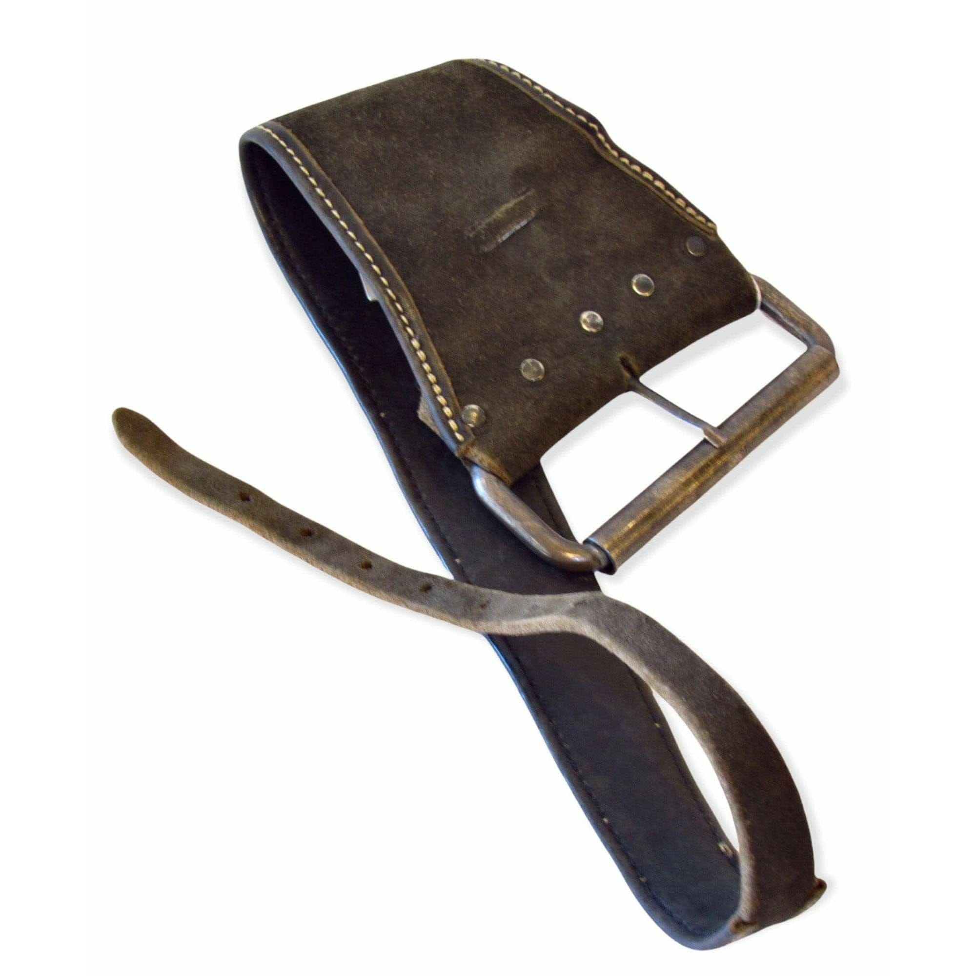 Belts Maison Martin Margiela Asymmetrical Saddle Leather Belt - Leather Steel Grey Asymmetrical Dark Slate Gray