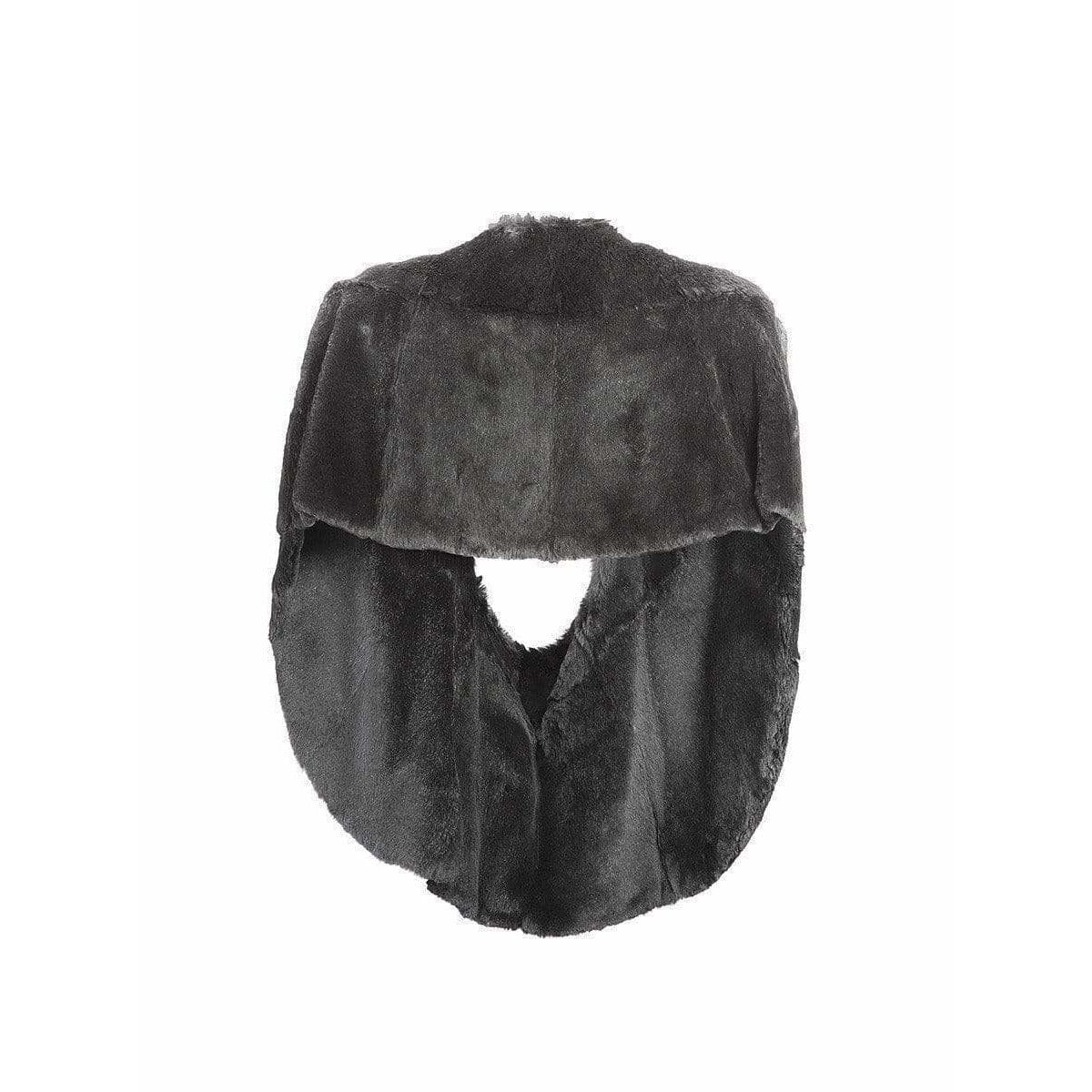 Coats & Jackets Maison Martin Margiela Vintage Fur Poncho - Fur Silk-Lined Loose Fit Dark Slate Gray